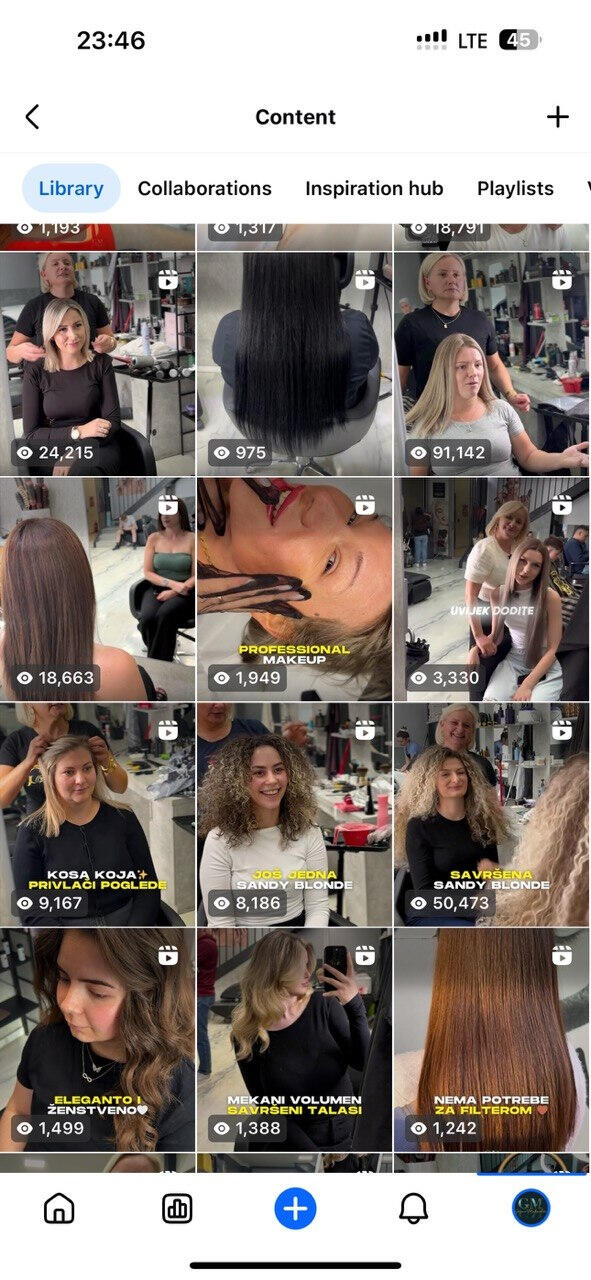 Results within less than 90 days of creating content for client