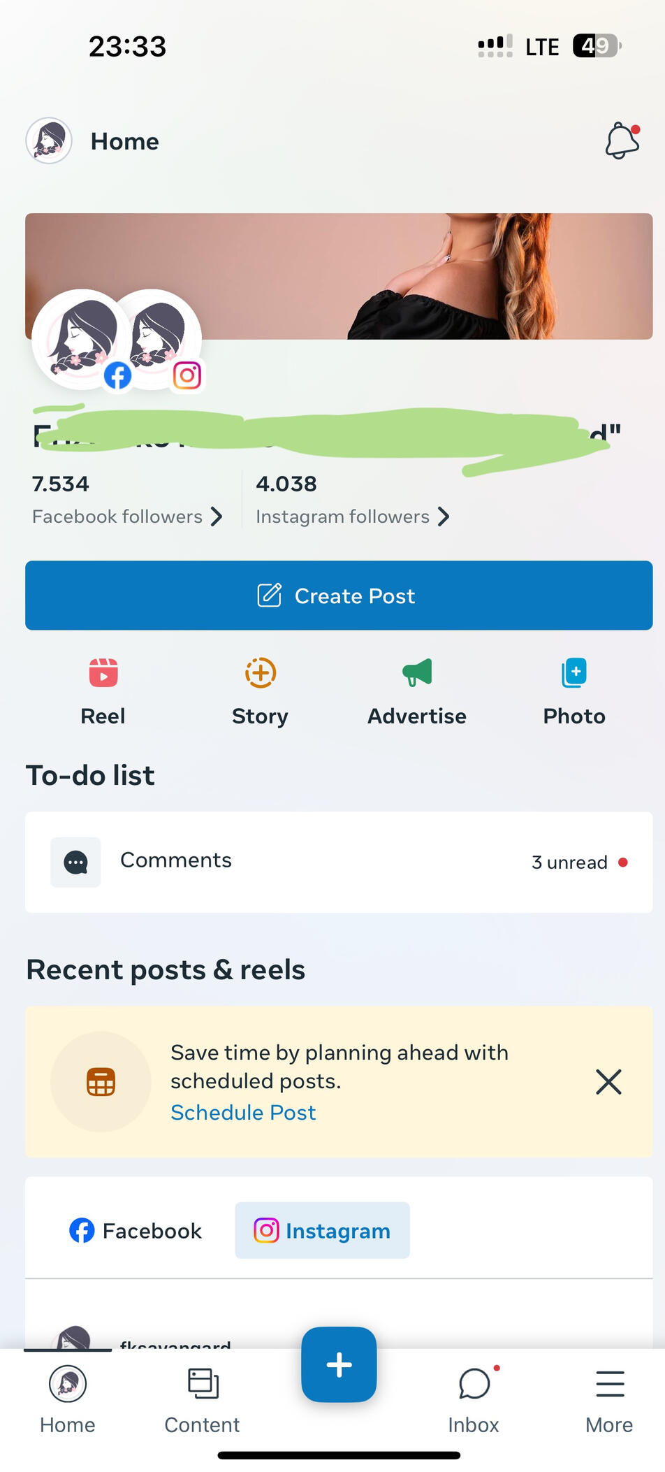 Results within less than 90 days of creating content for client